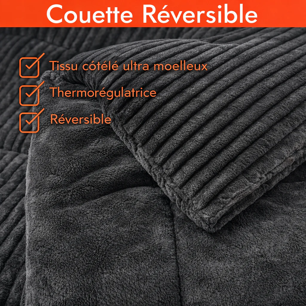 Couette haut de gamme grand froid, réversible - Collection Coton Club - Image 13