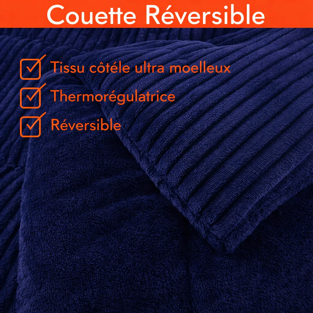 Couette haut de gamme grand froid, réversible - Collection Coton Club - Image 14