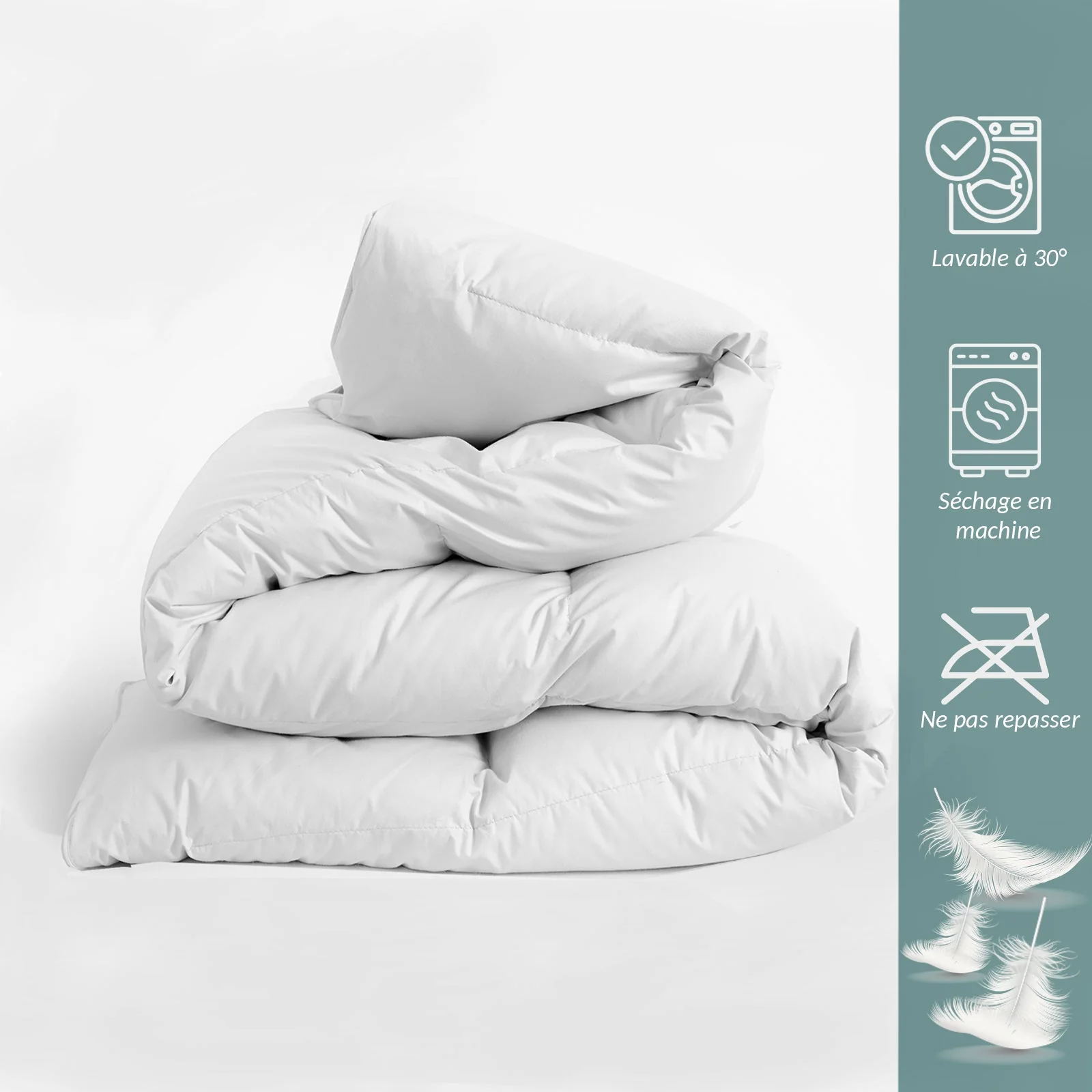 Couette tempérée 50% duvet, 50% plumes - Collection Premium - Image 3