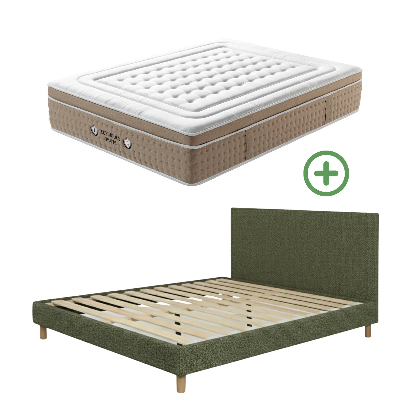 Ensemble avec lit fixe et matelas d'hôtel - Collection Bouclette - Image 11