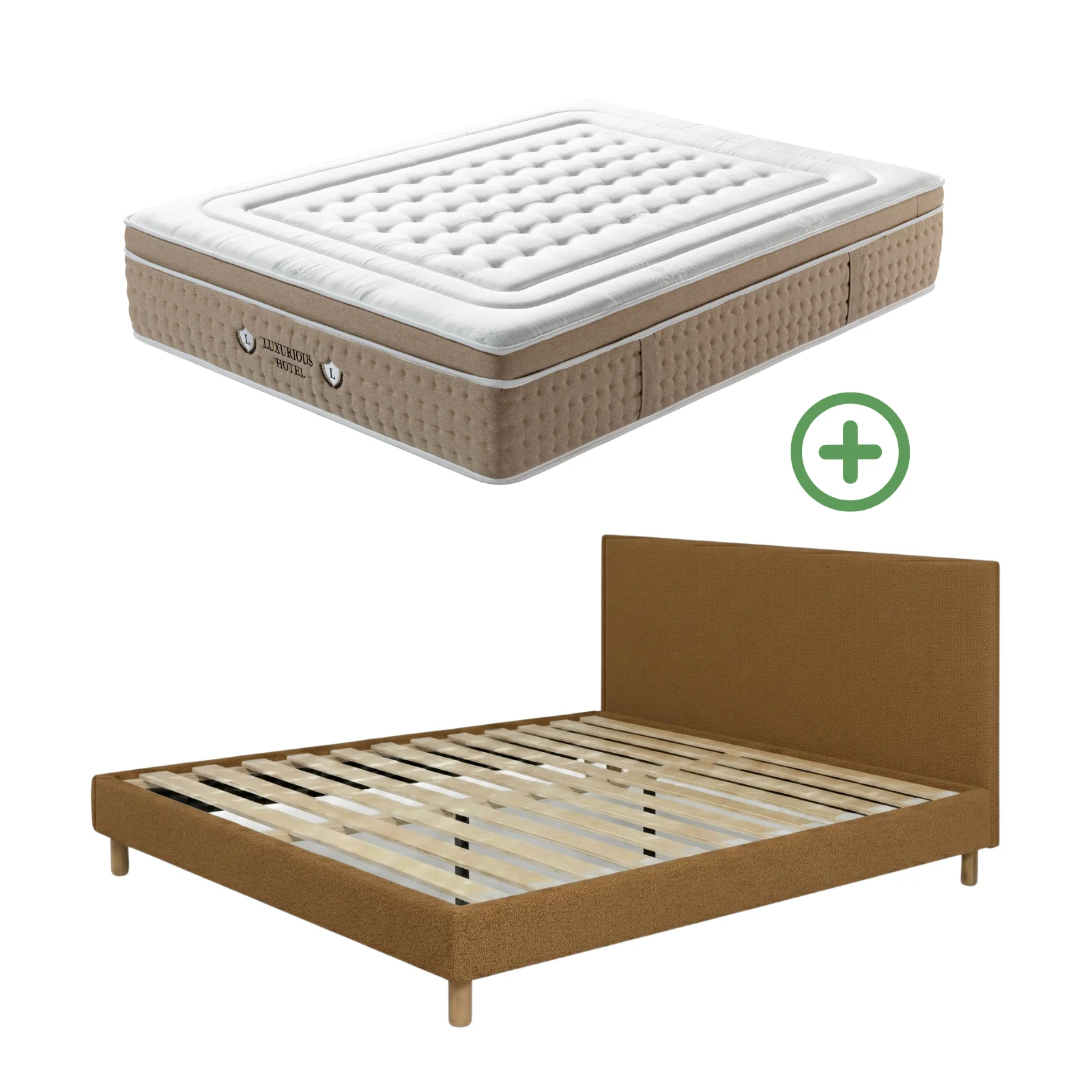 Ensemble avec lit fixe et matelas d'hôtel - Collection Bouclette - Image 12