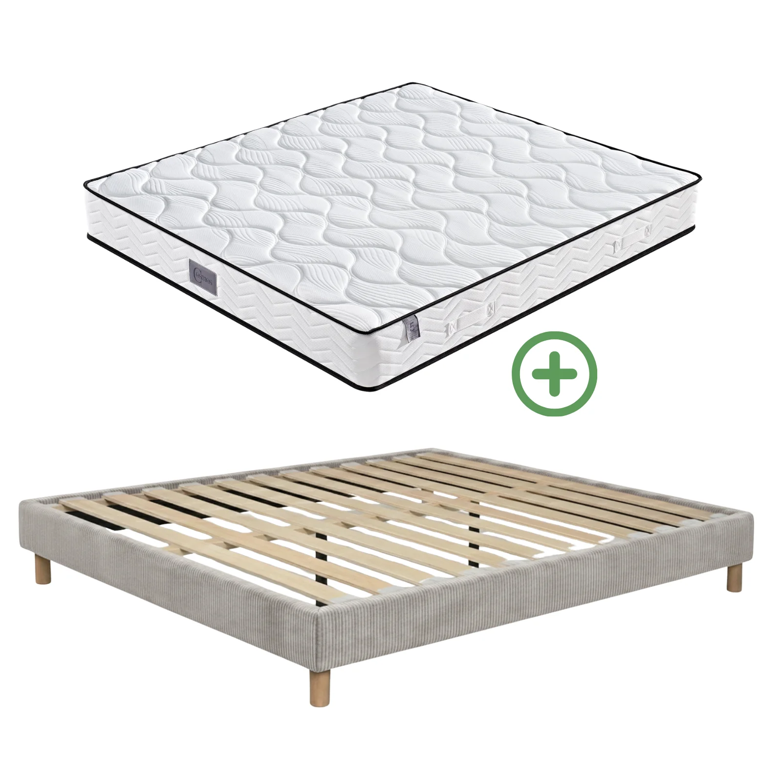 Ensemble lit et matelas confort - Collection Velours côtelé - Image 10