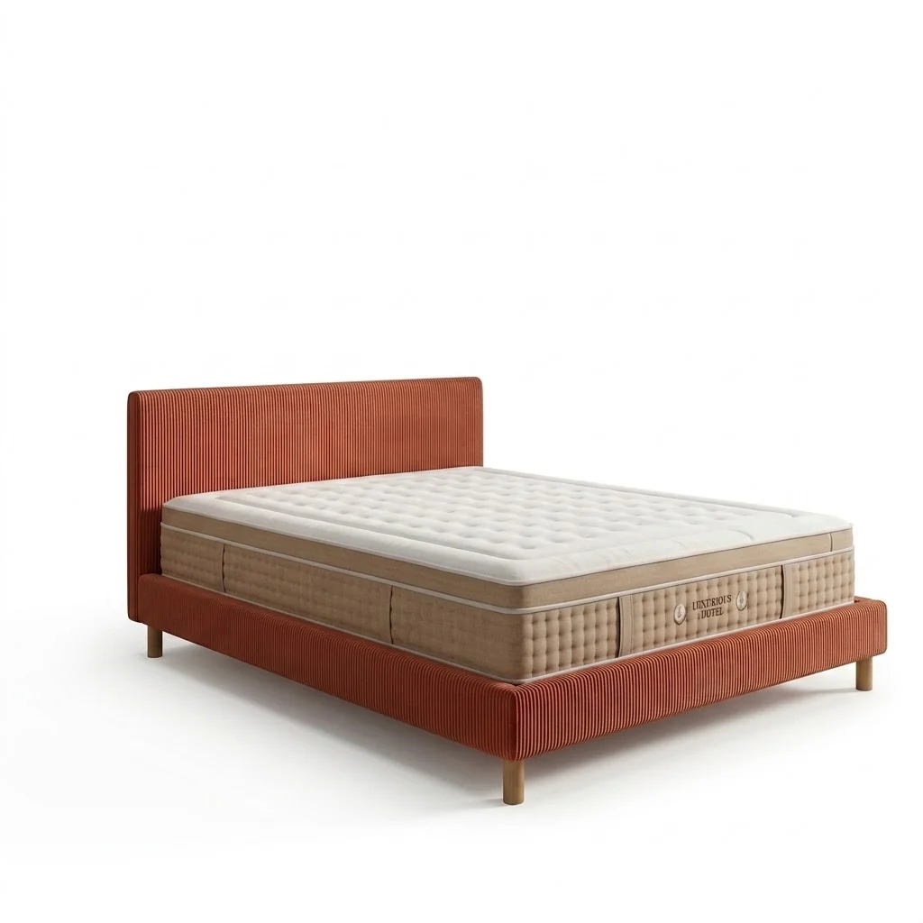 Ensemble avec lit fixe et matelas d'hôtel - Collection Velours côtelé - Image 21