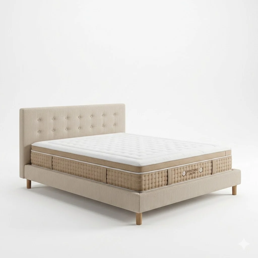 Ensemble avec lit fixe et matelas d'hôtel - Collection Velours côtelé - Image 22