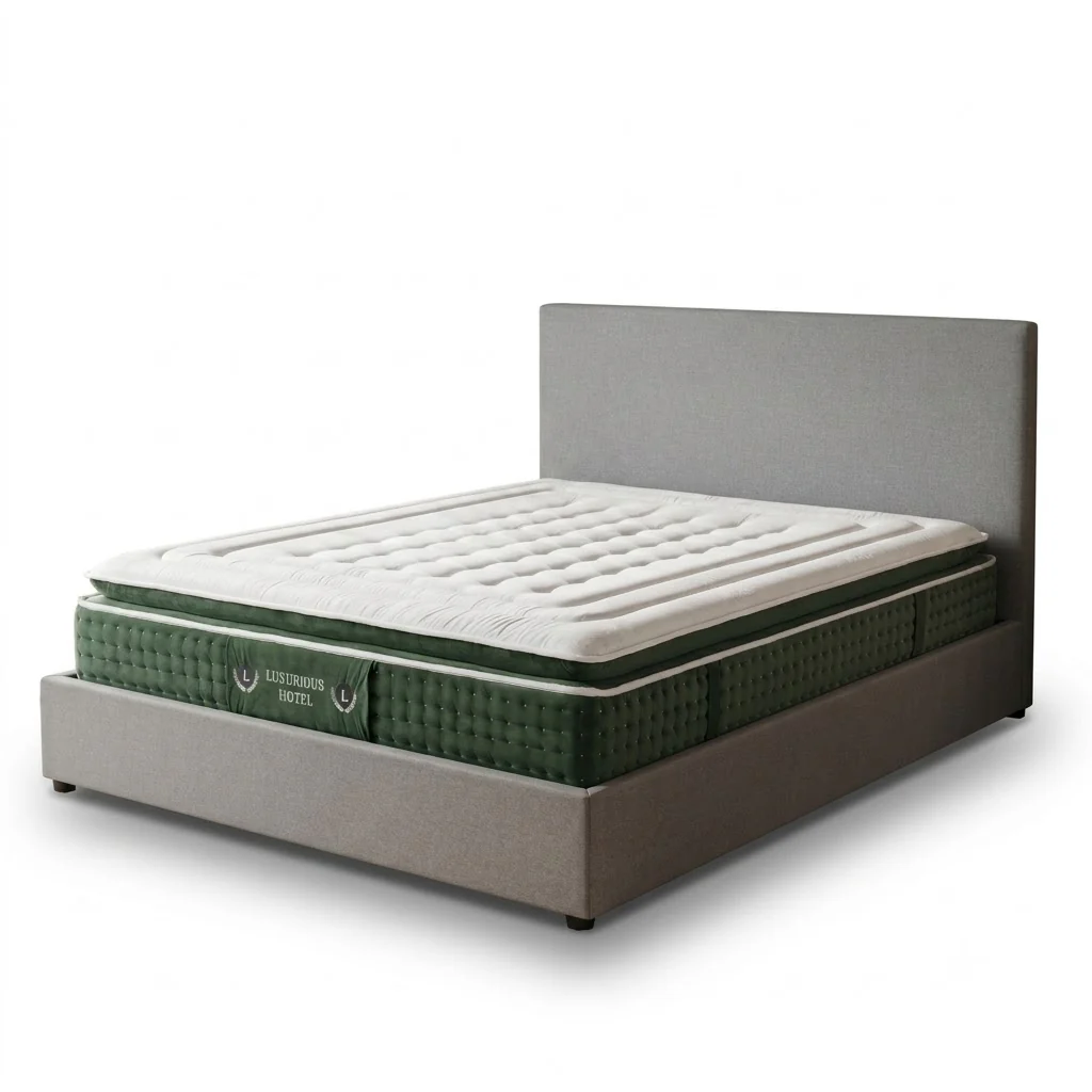 Ensemble literie complet avec lit coffre et matelas d'hôtel - Collection Tissu - Image 12