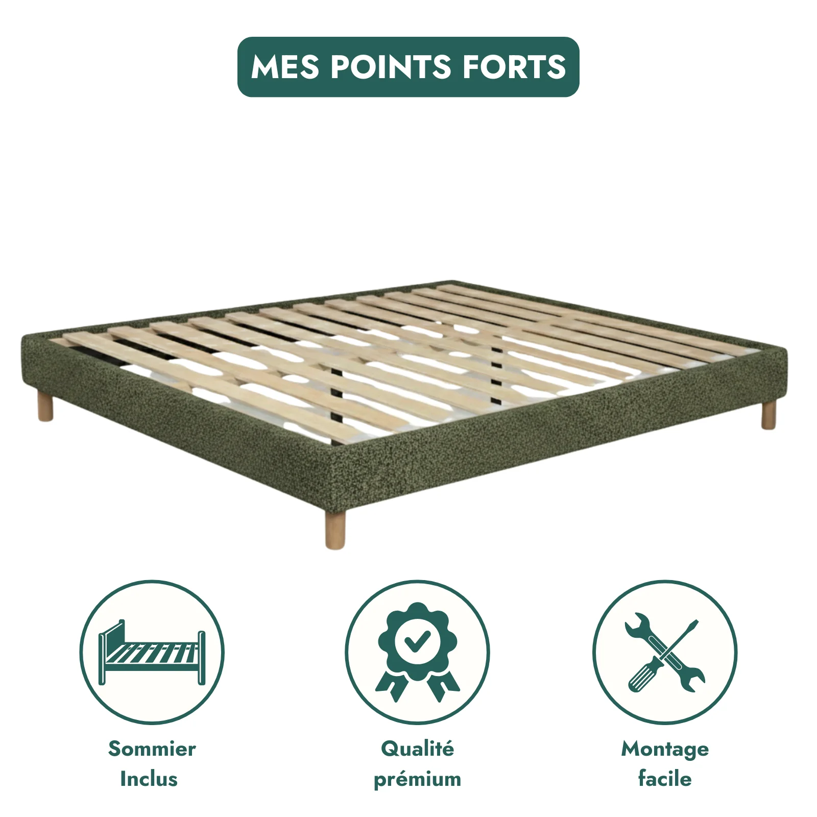 Ensemble literie complet avec lit et matelas d'hôtel - Collection Bouclette - Image 9