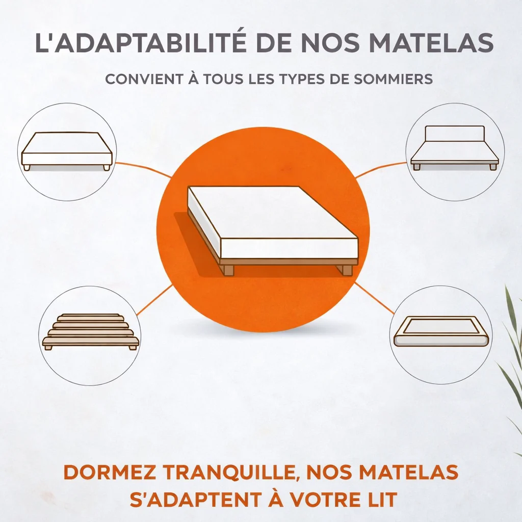 Matelas mémoire de forme, surmatelas intégré - Collection César - Image 12