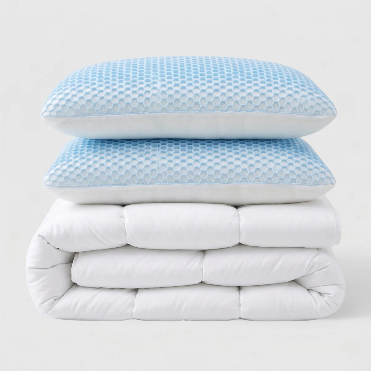 Pack couette et oreillers mémoire de forme nouvelle génération - Collection Tempérée