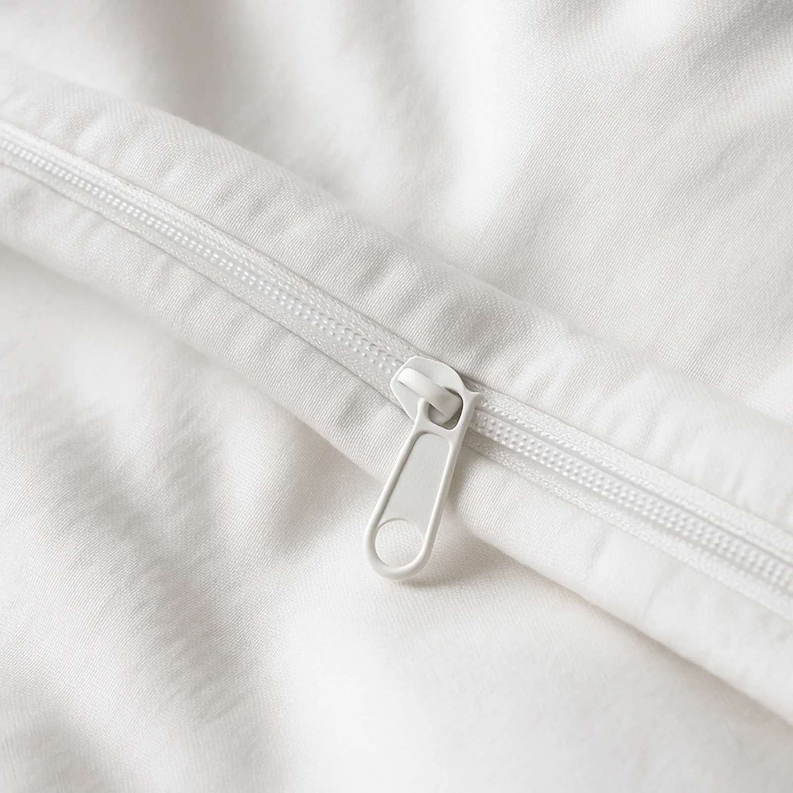 Housse de couette blanche, douce, respirante - Collection Unie - Image 4