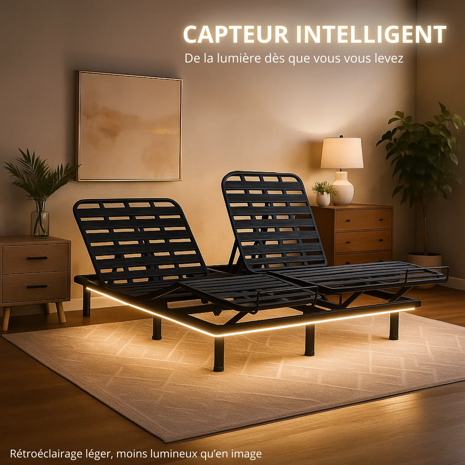 Sommier électrique orthopédique à lattes, matelas relaxation inclus - Collection Orthoflex - Image 4